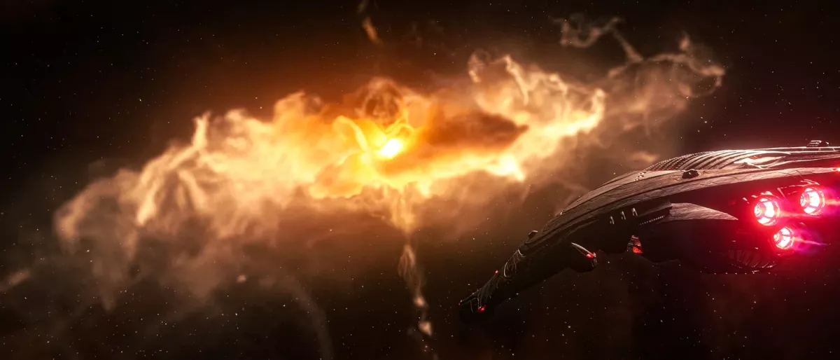 Stinger on the approach - Stanton Gateway, Pyro - Xaeleon